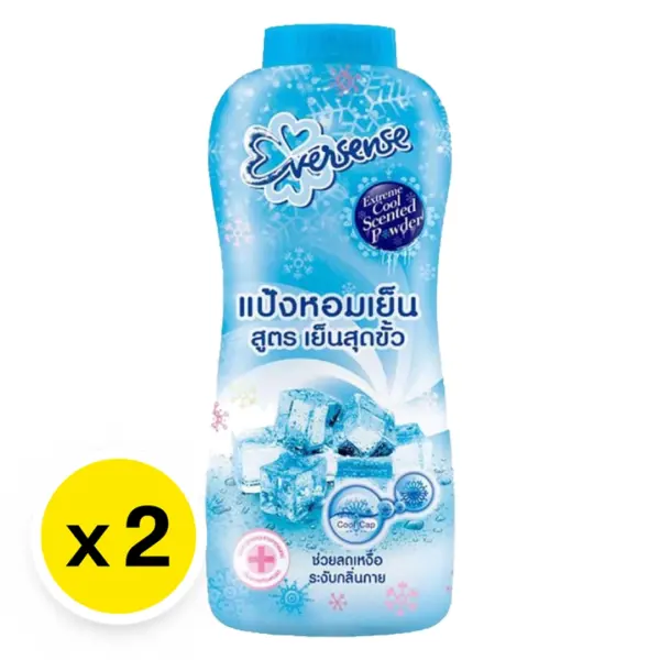 EVERSENSE Extreme Cool Scented Powder Blue 280 g x 2