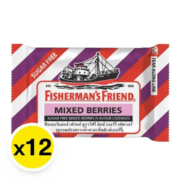 Fisherman's Friend Sugar-Free Berry Lozenges, 12 pieces