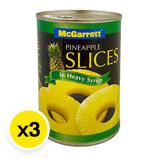 24. MCGARRETT Pineapple Slices In Heavy Syrup x 3 แม็กการ์เร็ตต์ สับปะรดในน้ำเชื่อมเข้มข้น 3 ชิ้น - Image 1