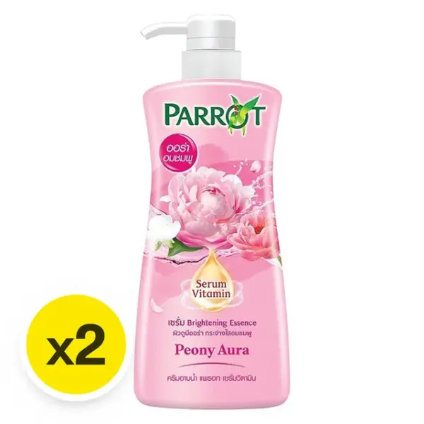 PARROT Serum Vitamin Shower Cream Peony Aura 450 ml x 1+1