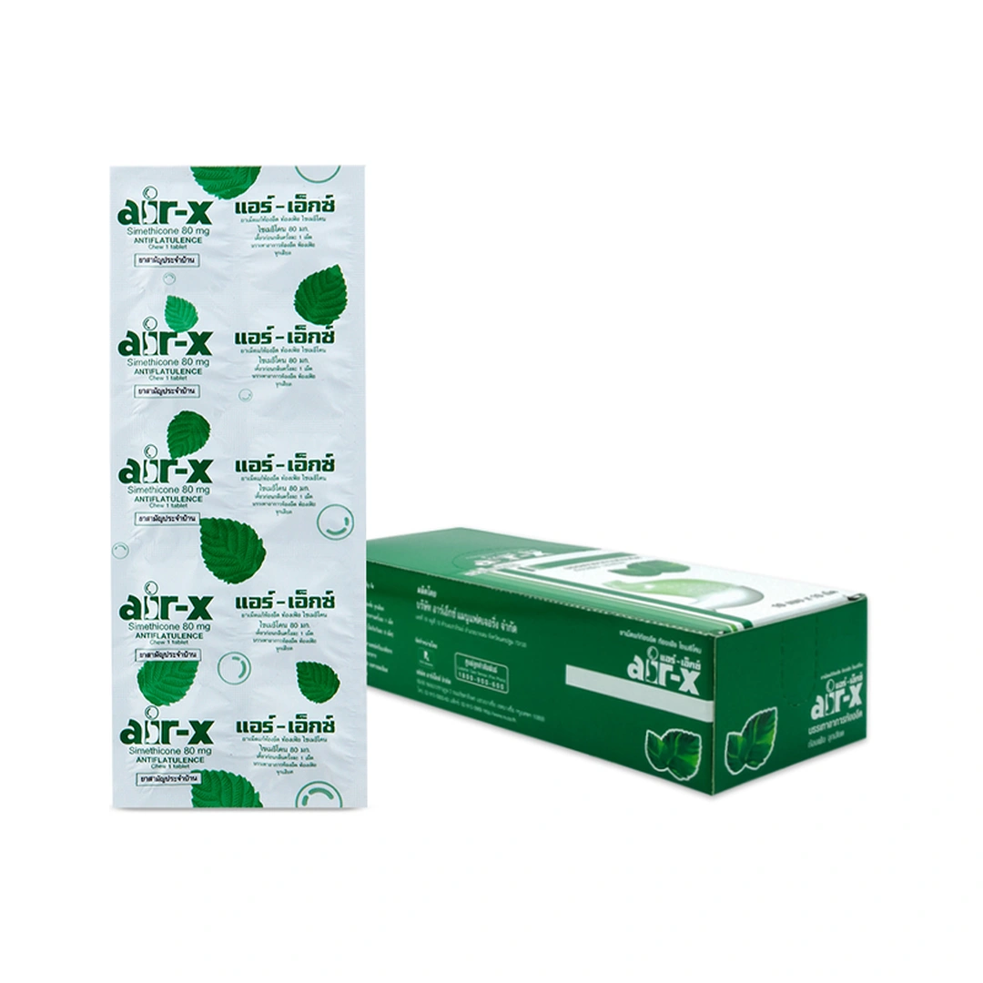 AIR-X Antiflatulence Simethicone Mint 10 tablets x 101