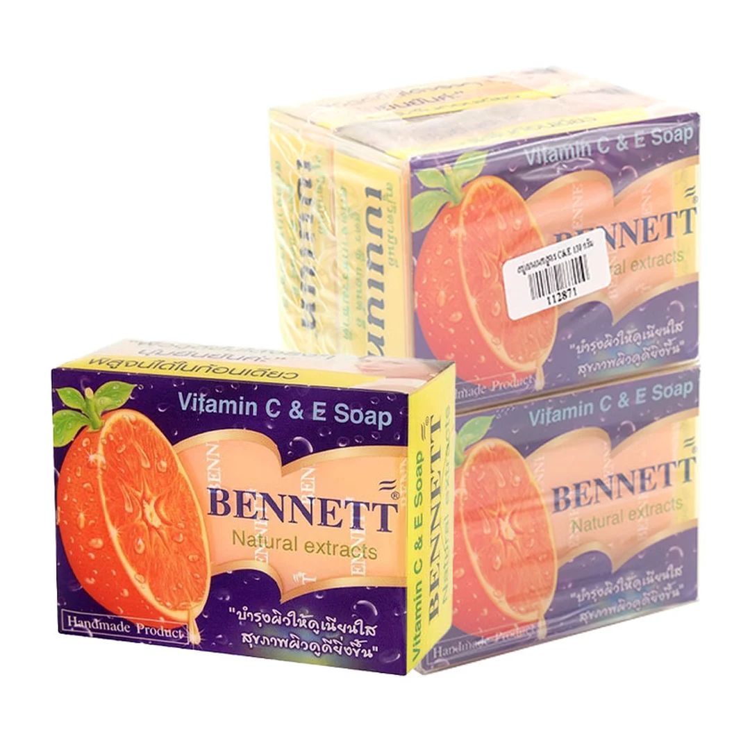 BENNETT Vitamin C and Vitamin E Bar Soap 130 g x 4 2
