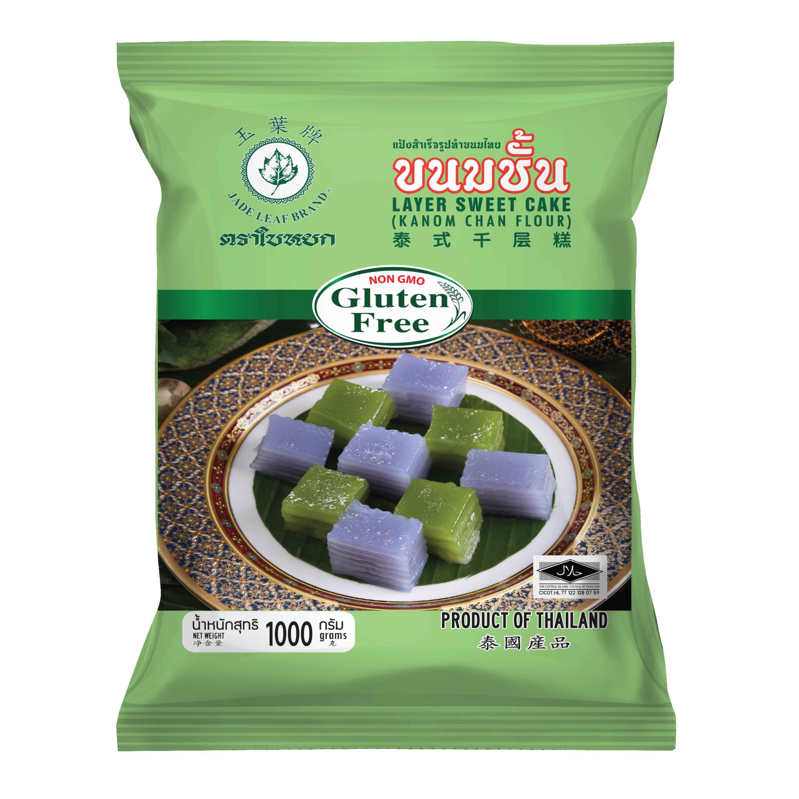 Baiyoke Ready-Made Khanom Chan Flour 1 kg 1 Baiyok brand layer cake flour, 1000 grams - Image 1
