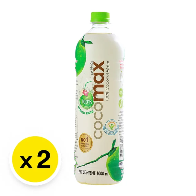 COCOMAX Coconut Water 100% 1 l x 2 1 โคโคแม็กซ์ น้ำมะพร้าว 100% 1ล. x 2 - Image 1