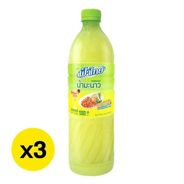 FATHAI Lime Juice 1 l x 3 1 น้ำมะนาว ตราฟ้าไทย 1000 มล x 3 - Image 1