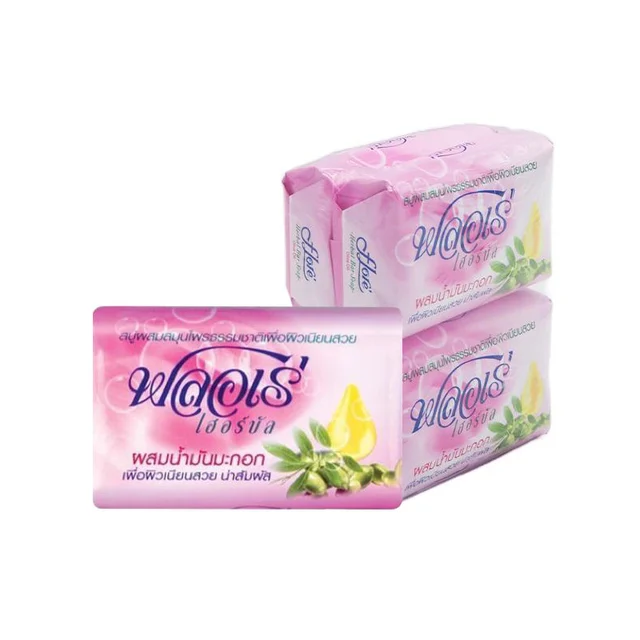FLORE Herbal Soap Pink 80g x 4 - 1