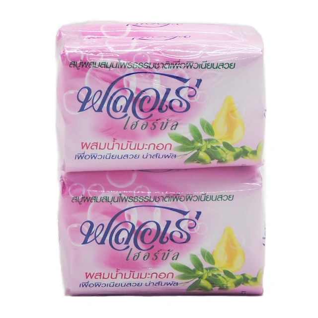 FLORE Herbal Soap Pink 80g x 4 - 3