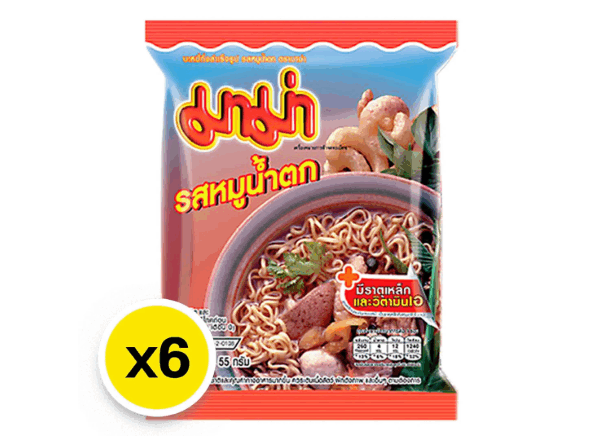 Instant Noodles Moo Nam Tok Flavour 55 g x 6