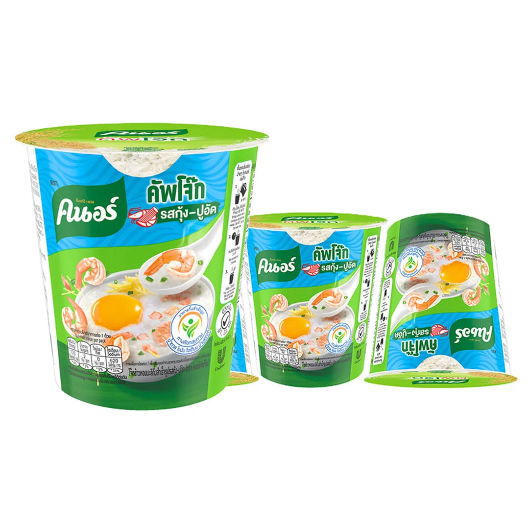 KNORR Cup Instant Jasmine Rice Porridge with Shrimp and Crab Stick 32 g x 6 1