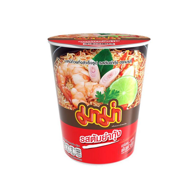 MAMA-INSTANT-NOODLE-CUP-TOM-YUM-KOONG-FLAVOR มาม่า คัพ บะหมี่กึ่งสำเร็จรูป รสต้มยำกุ้ง 60ก. - Image 1