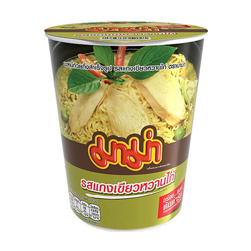 MAMA-Instant-Cup-Noodles-Chicken-Green-Curry-Flavor-60-g.-Pack-3-new Mama instant noodles, chicken green curry flavor, 60 grams, pack of 3 - Image 1