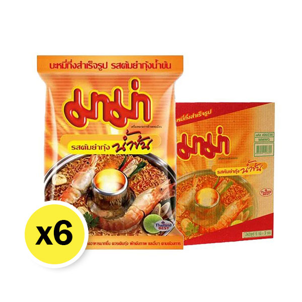MAMA-Instant-Noodles-Shrimp-Creamy-Tom-Yum-55-g-x-6_converted บะหมี่กึ่งสำเร็จรูป รสต้มยำกุ้งน้ำข้น 55 กรัม แพ็ค 6 - Image 1