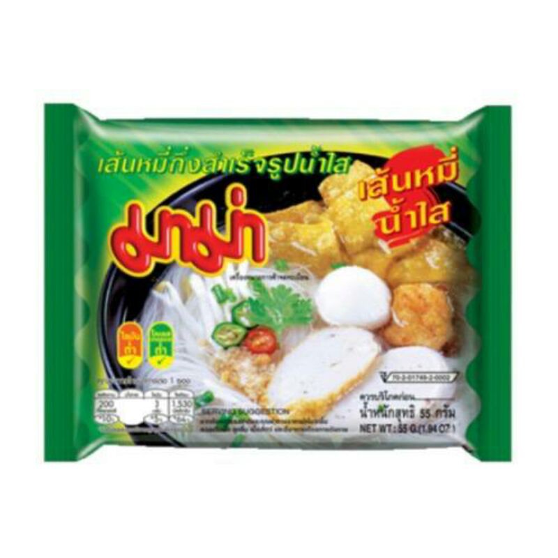 MAMA Instant Rice Vermicelli Clear Soup 55 g. Pack 4