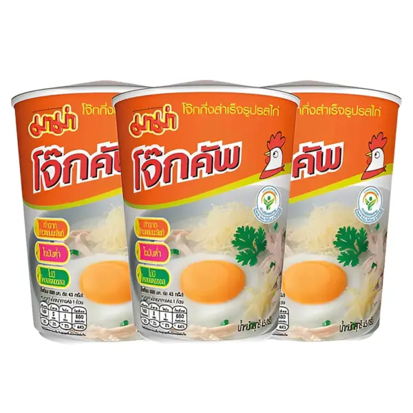 Mama Porridge Cup Chicken Flavor Cup Type 45 g Pack of 3