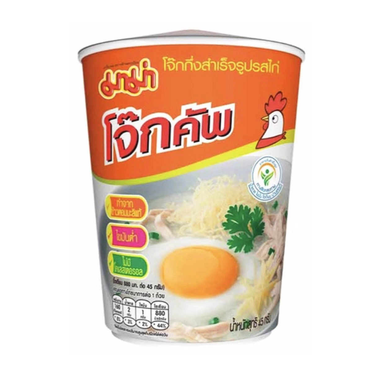 Mama Porridge Cup Chicken Flavor, Cup Type, 45 g., Pack of 3 E