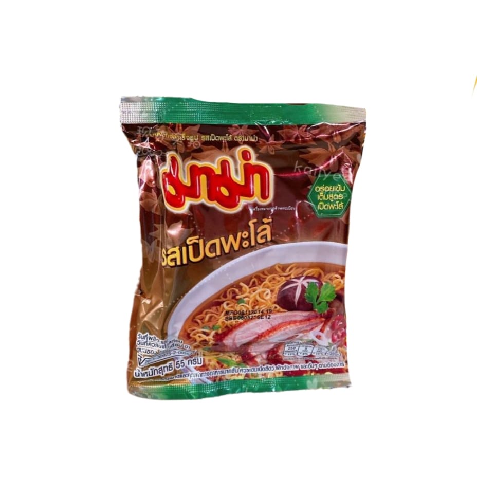 Mama instant noodles, braised duck flavor, 55 g., pack of 6