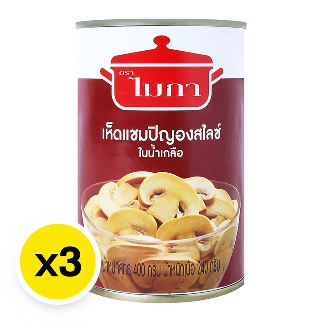 Mushroom Slices เห็ดแชมปิญองสไลซ์ในน้ำเกลือ 400 กรัม - Image 1