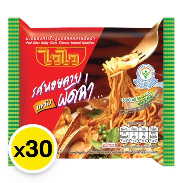 Instant Noodles Pad Char Baby Clam 60 g x 30