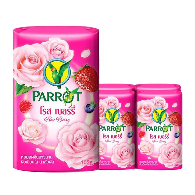 PARROT Rose Berry Bar Soap 105 g x 4-1