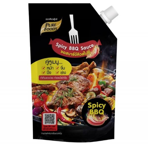 PURE FOODS Spicy BBQ Sauce 800 g ซอสบาร์บีคิวสไปซี่ ตรา เพียวฟู้ดส์ 800 กรัม - Image 1