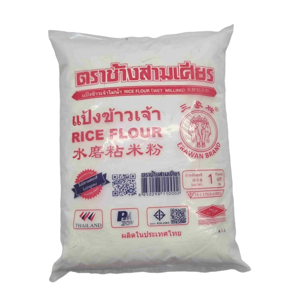 Rice Flour 1 kg ช้างสามเศียร แป้งข้าวเจ้า 1 กก. - Image 1
