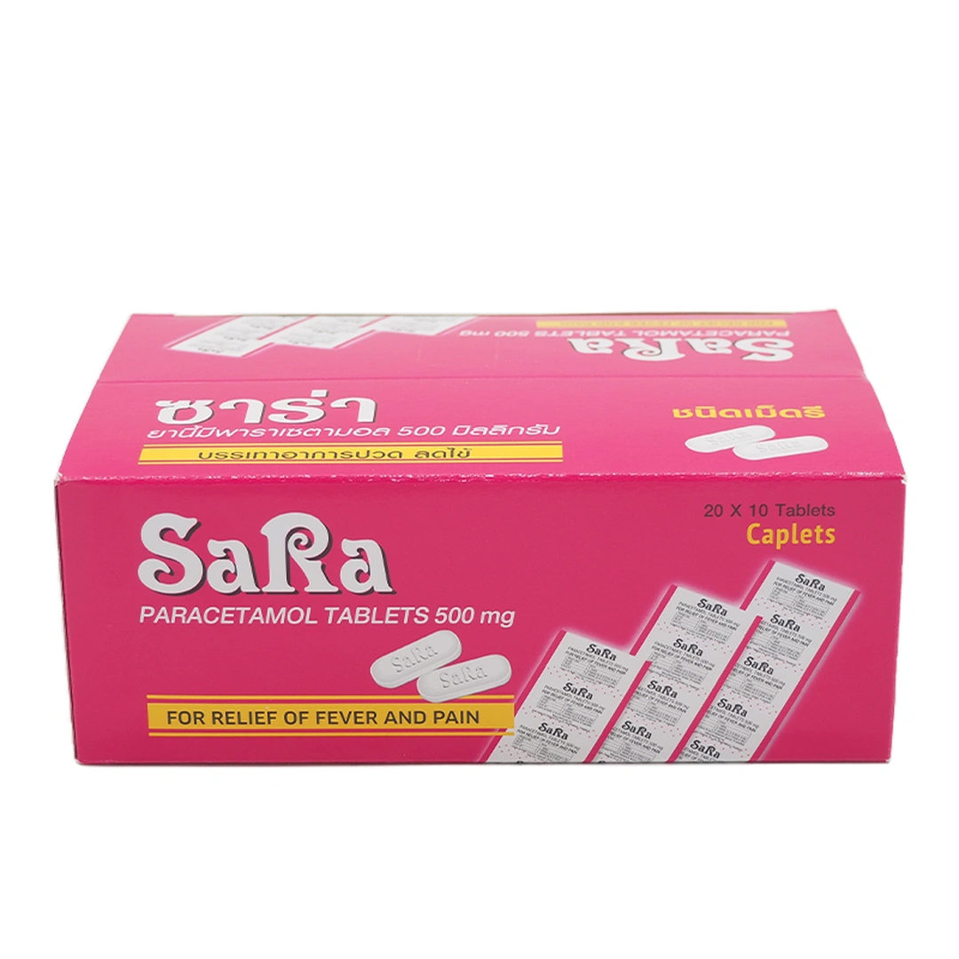 SARA Paracetamol (Oval Tab) 10 tablets 20 sachets2