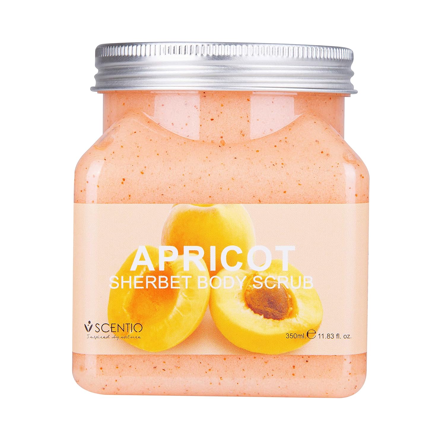 SCENTIO APRICOT ANTI-AGING SHERBET SCRUB 350 ml. เซอร์เบทแอปริคอต เกลือขัดผิว ปัองกันรอยเหี่ยวย่น 350 มล. - Image 1