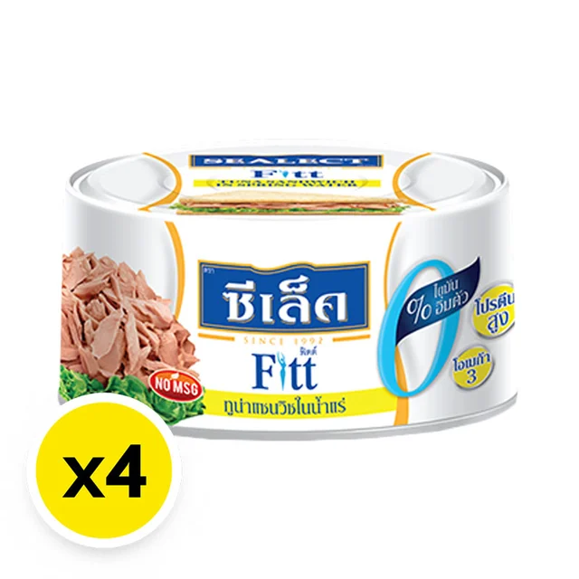 SEALECT Fitt Tuna Sandwich In Spring Water 165 g x 4 1 ซีเล็ค ฟิตท์ แซนด์วิชทูน่าในน้ำเกลือ x 4 - Image 1