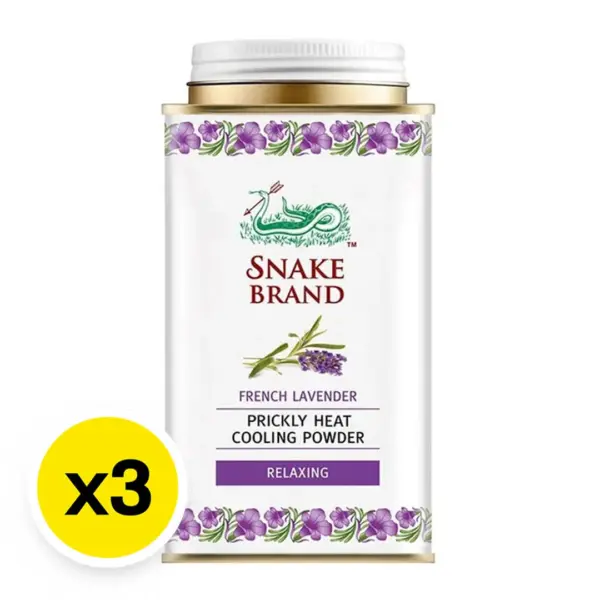 แป้งเย็น ตรางู กลิ่นลาเวนเดอร์ 140 กรัม x 3