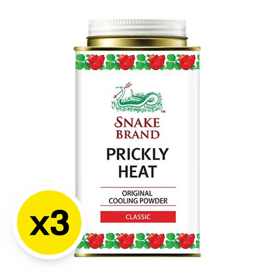 SNAKE BRAND Powder Classic 140 g x 3 แป้งเย็นตรางู 140 กรัม x 3 - Image 1
