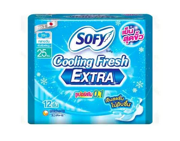 Sofy Cooling Fresh Extra Day Super Slim 0.1 Wing 25 cm
