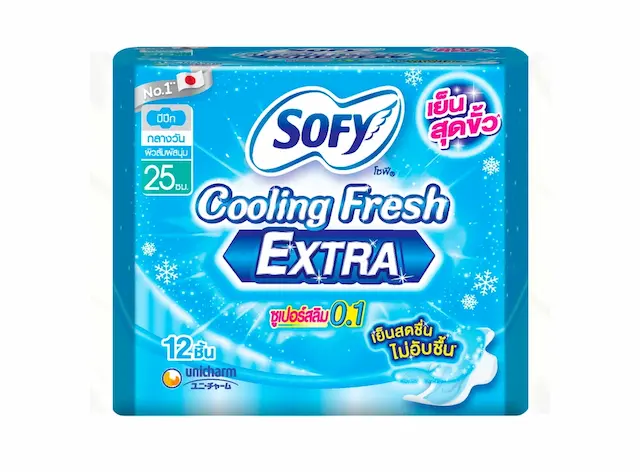 Sofy Cooling Fresh Extra Day Super Slim 0.1 Wing 25 cm
