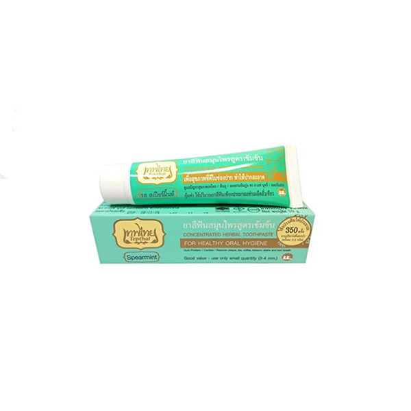 TEPTHAI Concentrated Herbal Toothpaste Spearmint Flavour 70 g. เทพไทย ยาสีฟันสมุนไพรเข้มข้น รสสเปียร์มินต์ 70 กรัม - Image 1