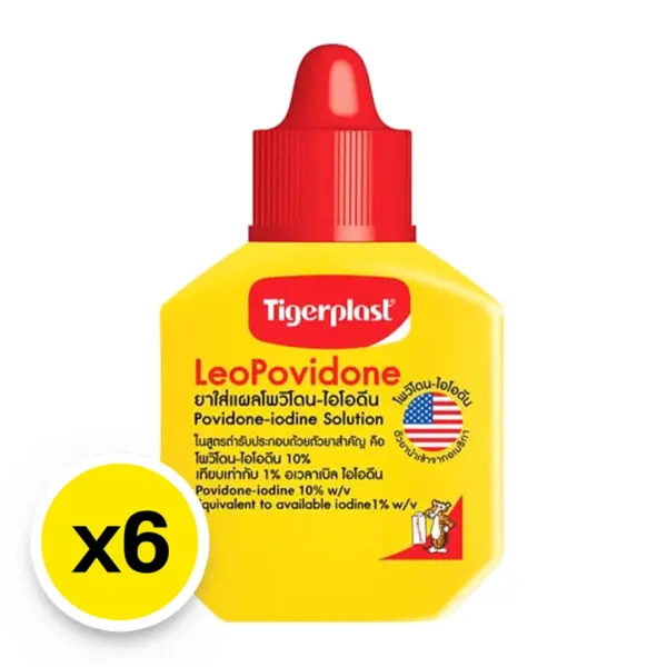 TIGERPLAST Leo Povidone Povidone-Iodine Solution 15ml x 6