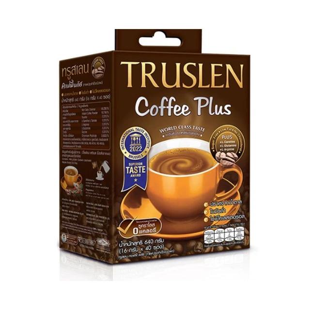TRUSLEN Coffee Plus 16 g 40 sachets 1 ทรูสเลน คอฟฟี่พลัส 16 กรัม 40 ซอง - Image 1
