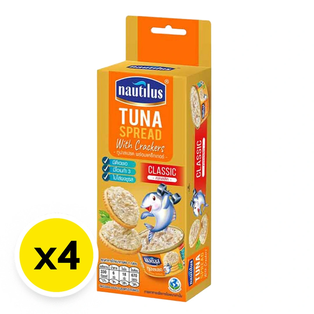 Tuna Spread with Cracker 85 g x 4 ทูน่าสเปรดพร้อมแครกเกอร์ 85 กรัม x 4 - Image 1