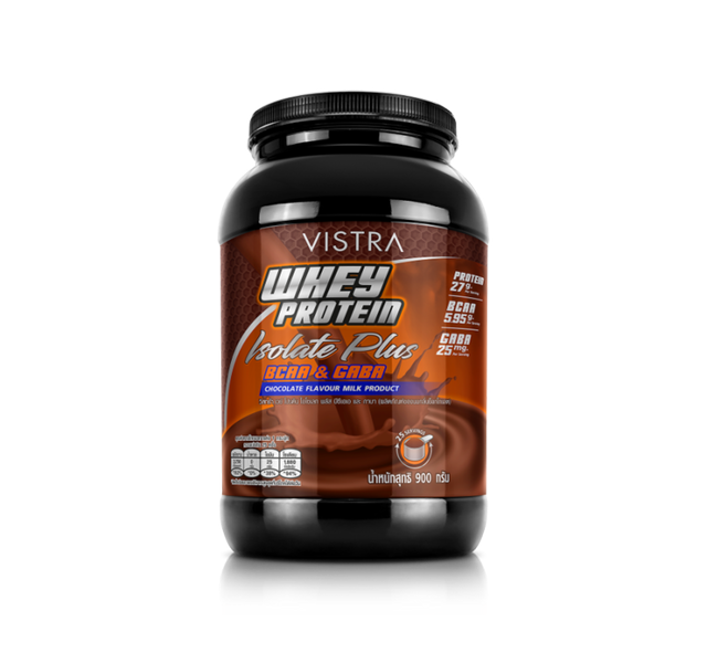 VISTRA WHEY PROTEIN ISOLATE PLUS BCAA & GABA (CHOCOLATE) 900 G เวย์โปรตีน 900 กรัม - Image 1