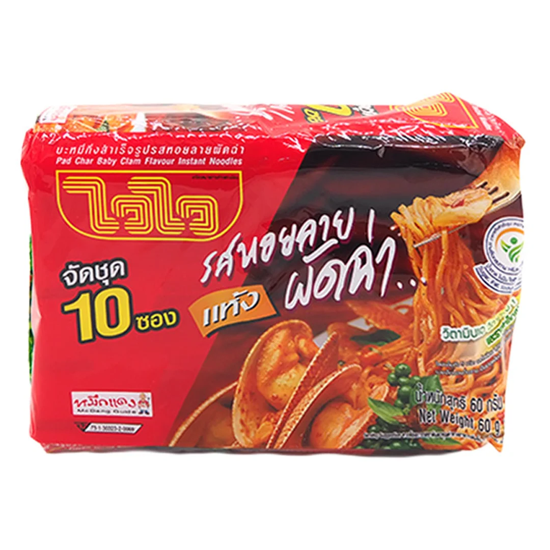 WAIWAI Instant Noodles Pad Char Baby Clam Flavour 60 g x 10 (30