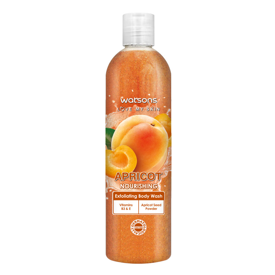 Watsons Apricot Exfoliating Body Wash 410g วัตสัน ครีมอาบน้ำแอปริคอต - Image 1