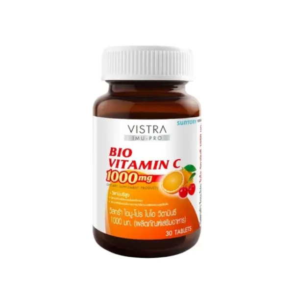 VISTRA Dietary Supplement IMU-PRO Bio Vitamin C 1000 mg 30 Tablets