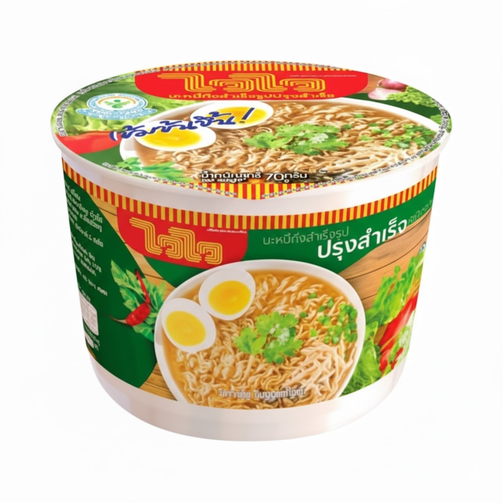 aawaaaai Wai Wai instant noodles, cup type, ready-to-eat, 70 grams - Image 1