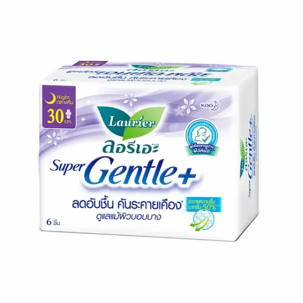 Laurier Super Gentle Plus Sanitary Napkins 30cm 6 pieces