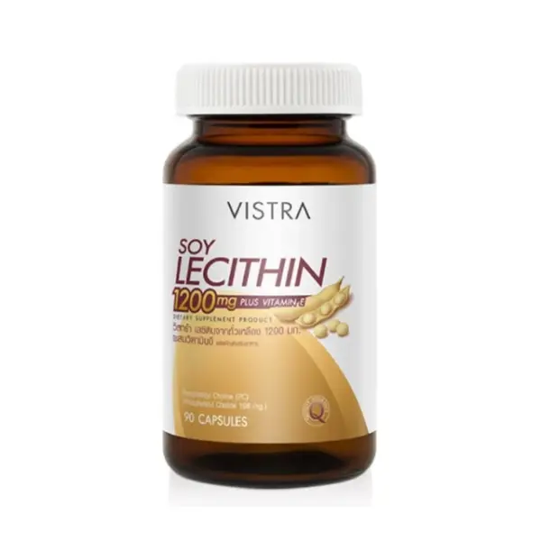 VISTRA Dietary Supplement Soy Lecithin 1200 mg Plus Vitamin E 90 Capsules