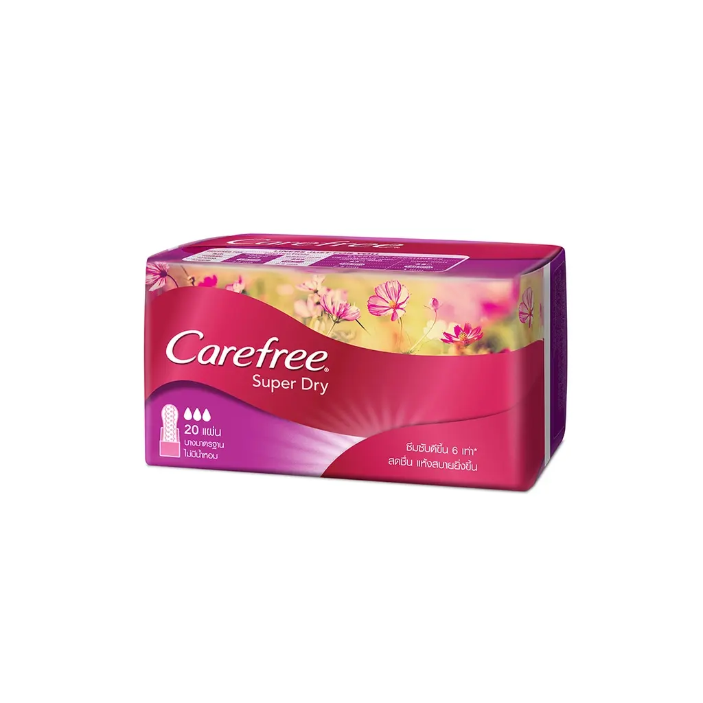 19. Carefree Super Dry Long Unscented 20pcs Carefree sanitary pads, 20 sheets - Image 1