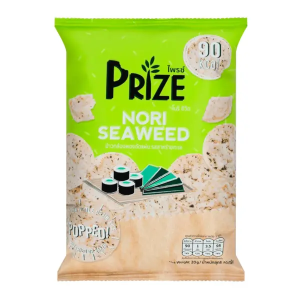 Price Nori Seavid Puffed Brown Rice Sheets, Seaweed Flavor, 20 g.