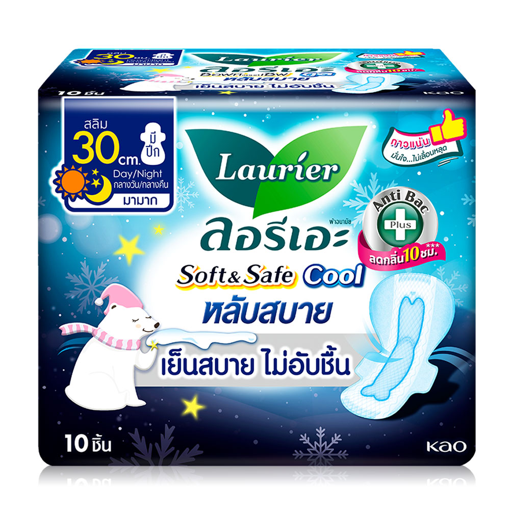 754. Laurier Soft&Safe Night Cool 30cm 10p Laurier, cool and comfortable, not stuffy, 10 pieces - Image 1