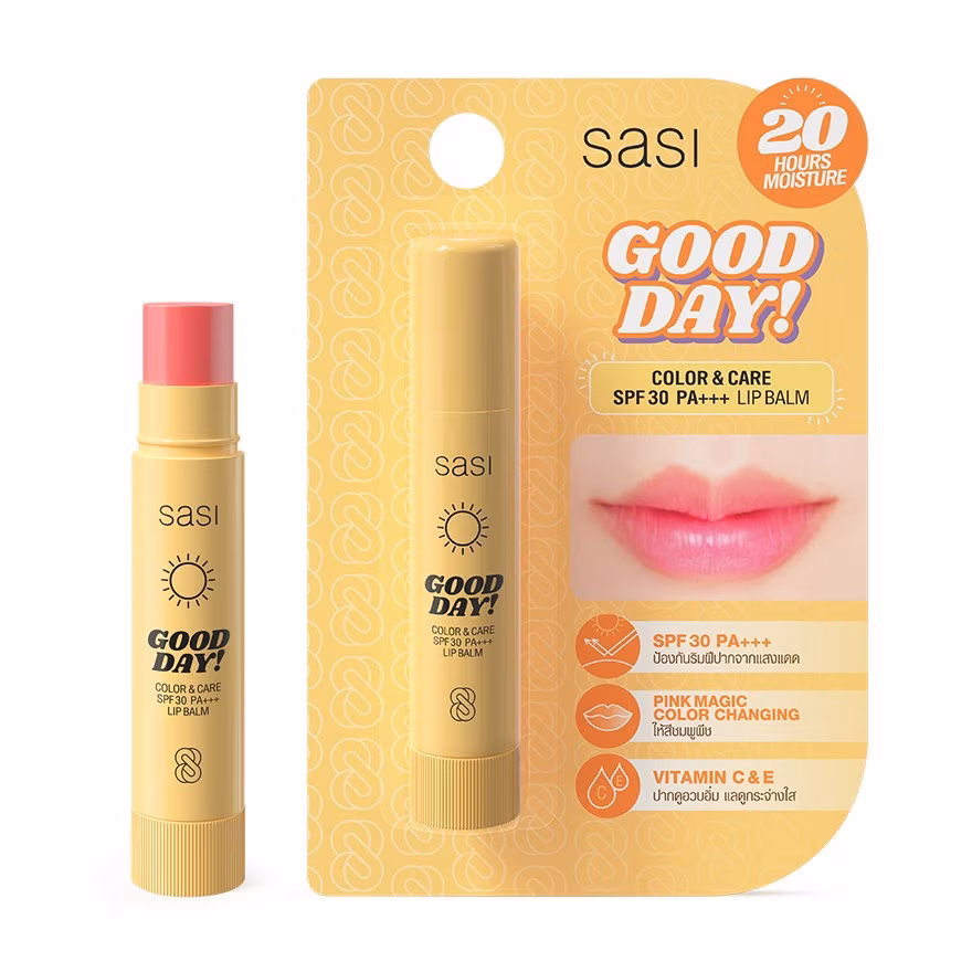 822.1 ศศิ กู๊ดเดย์ คัลเลอร์ แอนด์ แคร์ SPF30 PA+++ ลิปบาล์ม 3.9 กรัม สีชมพู - Image 1
