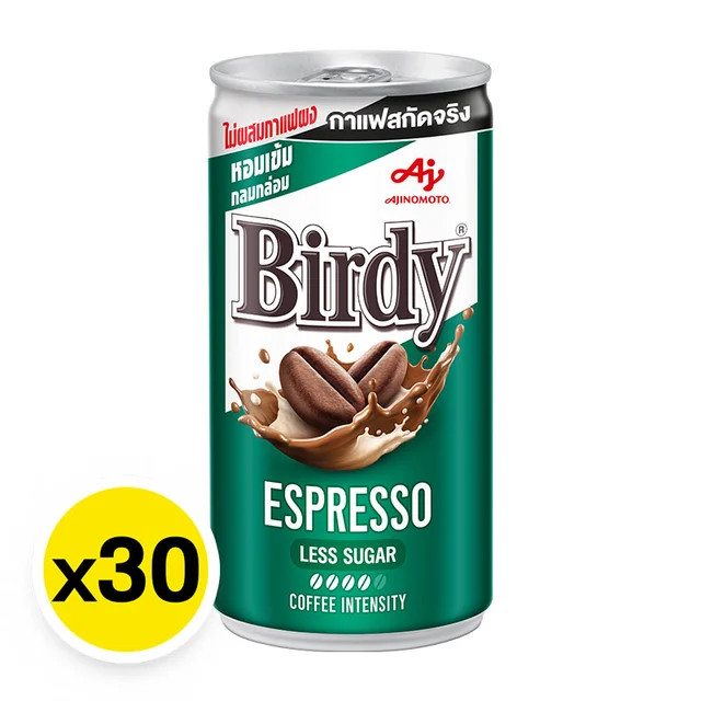BIRDY Ready to Drink Coffee Espresso 170 ml 30 cans 1 เบอร์ดี้ กาแฟพร้อมดื่ม เอสเพรสโซ่ 170มล. 30 กระป๋อง - Image 1