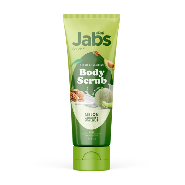 Jabs Body Scrub Fresh Flawless Melon Creamy Walnut 250ml 123 แจ๊บส์ บอดี้ สครับ เฟรช เฟลเลส เมลอน ครีมมี่ วอลนัท 250 มล. - Image 1