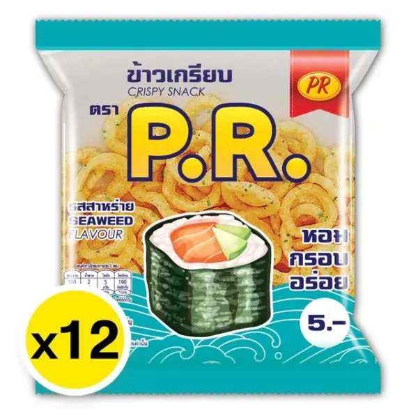 PR brand rice crackers, 12 grams x 12